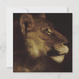 Cartão Chefe de Leão (Animal Selvagem)