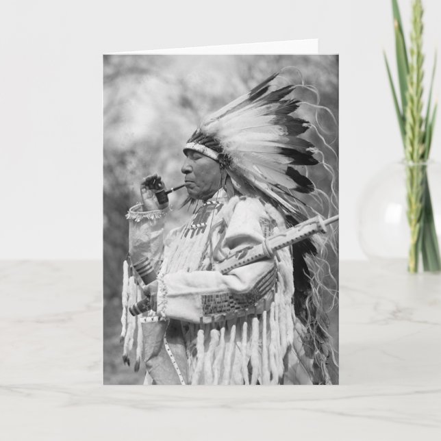 Cartão Chefe de Whirlwind Soldier indiano, 1925 (Frente)