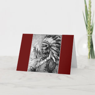 Cartão Chefe Indiano Americano