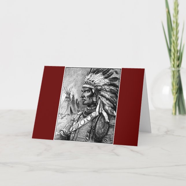 Cartão Chefe Indiano Americano (Frente)