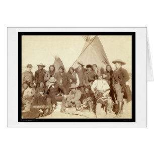 Cartão Chefes indianos e oficiais dos EUA SD 1891