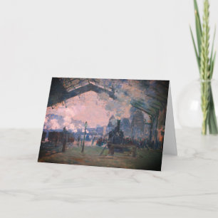 Cartão Chegada do comboio Normandia, Gare Santo-Lazare: