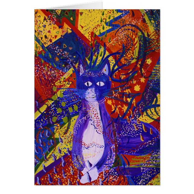 Cartão Chegada - partido moderno abstrato do amor (Frente)