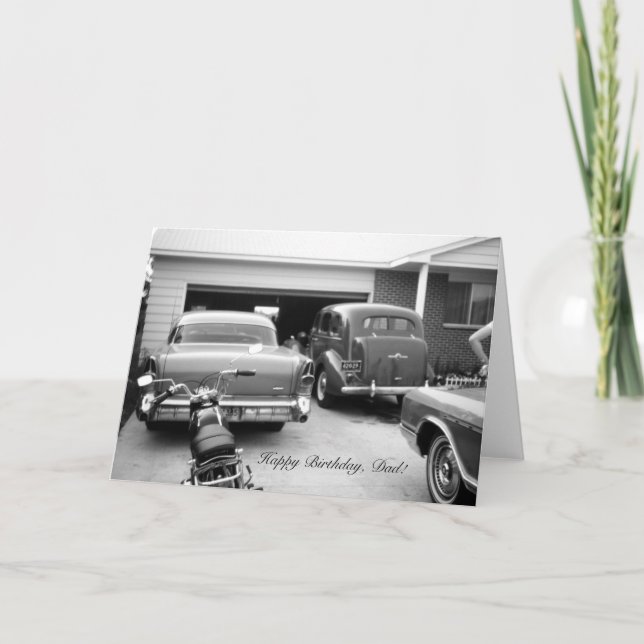 Cartão Cheio da entrada de automóveis do aniversário dos (Frente)