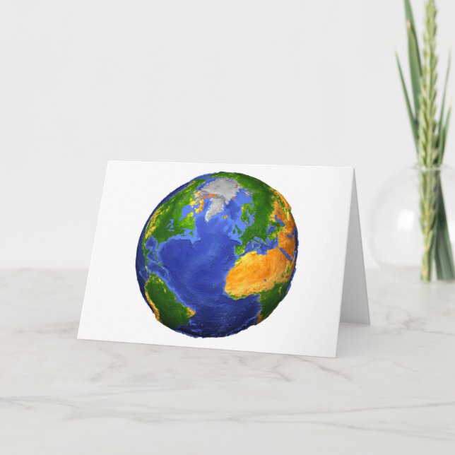 Cartão Cheio Da Terra Mostrando Dados Topográficos. (Frente)