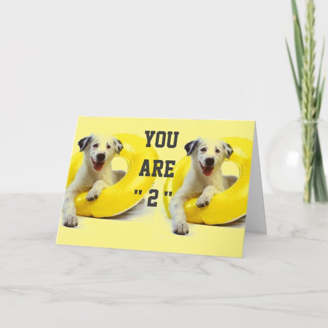 Cartão cheio DE ANIVERSÁRIO DE "segundo", DIVERTIDO E BEI (Frente)