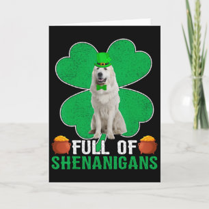 Cartão Cheio de Travessuras Cachorro Irlandês Great Pyren