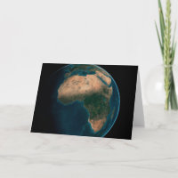 Cheio Terra Do Espaço Acima Do Continente Africano