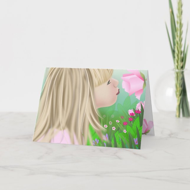 Cartão Cheire Os Rosas (Frente)