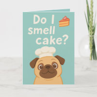 Cheiro De Bolo? Engraçado Pug Birthday