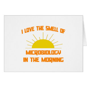 Cartão Cheiro de microbiologia pela manhã