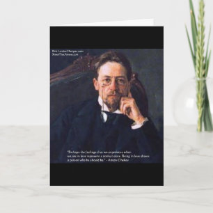 Cartão Chekhov "Love Normal State" Quote Gifts Tees Cards
