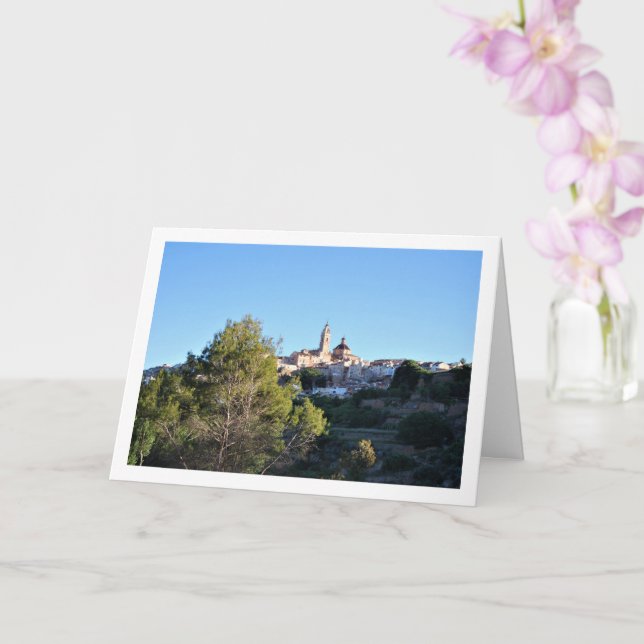 Cartão Chelva Cidade no Monte, Espanha (Orquídea)