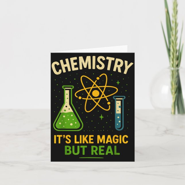Cartão Chemistry It’s Like Magic Funny Science Teacher St (Frente)