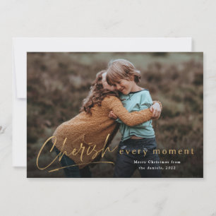 Cartão Cherish A Cada Momento Foto de Script Feliz Natal