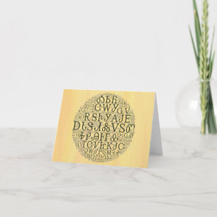 Cartão Cherokee Syllabary Cloud Yellow Note Card