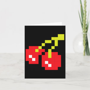 Cartão Cherries 80s Vídeo Game Halloween Figurume Easy Gr