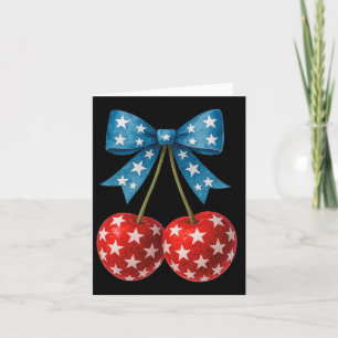 Cartão Cherries American Flag Coquette Arco Cherry 4th