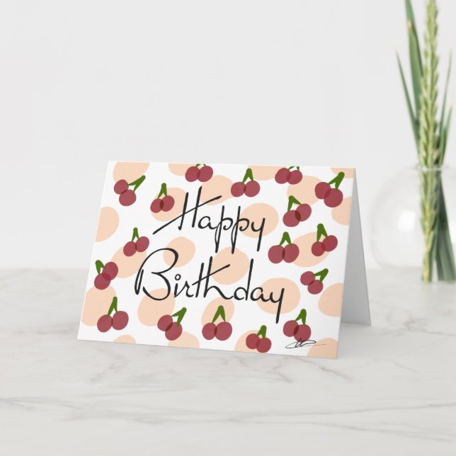 Cartão Cherry Birthday Card (Frente)