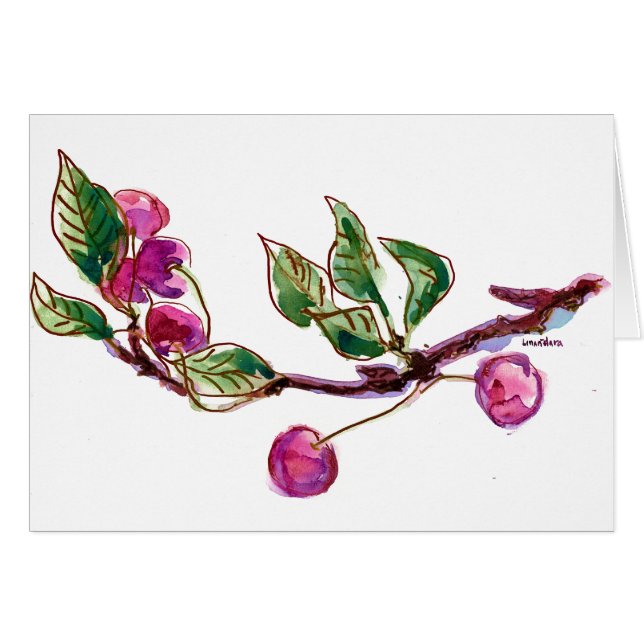 Cartão Cherry Branch (Frente Horizontal)