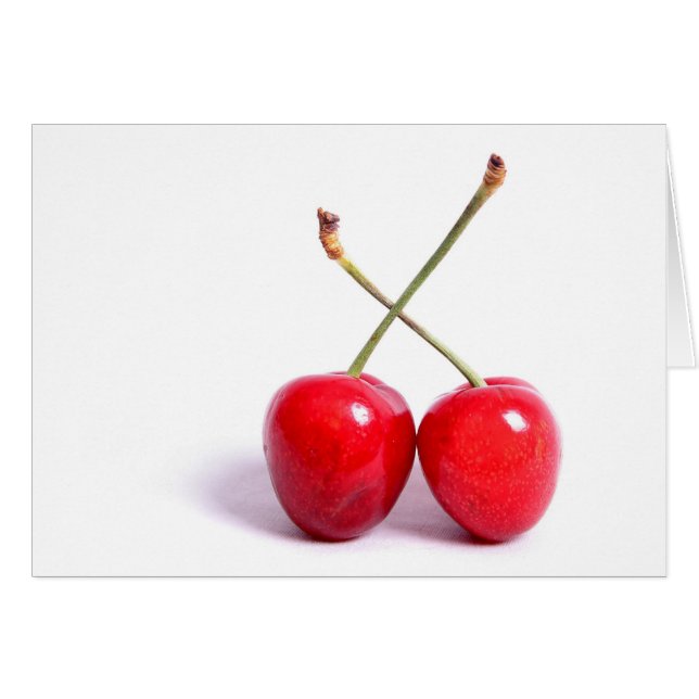Cartão Cherry Pair (Frente horizontal)
