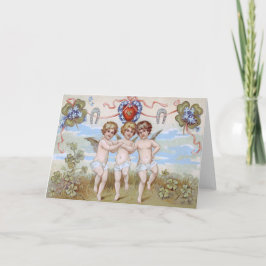 Cartão Cherub Angel Horserrady Shamrock