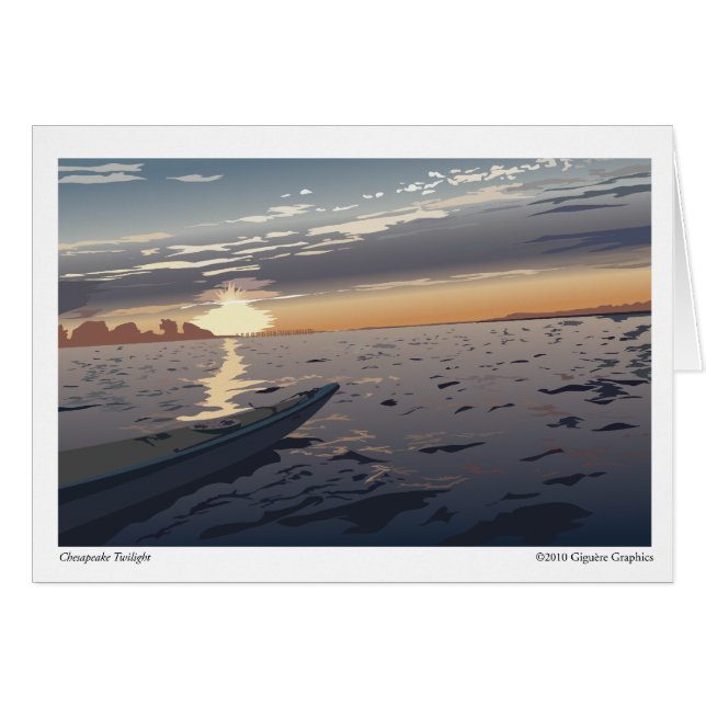 Cartão Chesapeake Twilight (Frente horizontal)