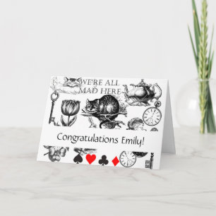 Cartão Cheshire Cat Classic Alice em Maravilderland