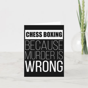 Cartão Chess Boxing Porque Assassinato É Engraçado.