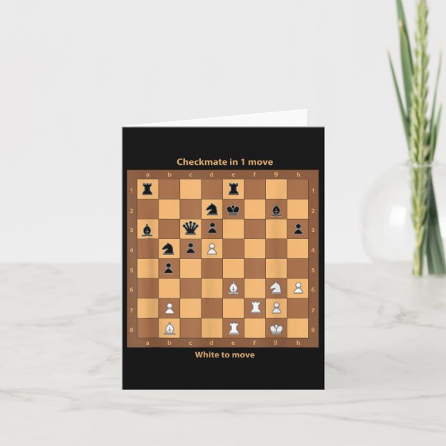 Cartão Chess Checkmate, Basta Jogar Chess Citando Gráfico (Frente)