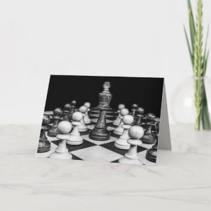 Cartão chess game greeting card