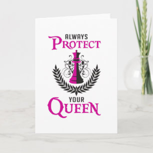 Cartão Chess Queen Chess Board Checkmate Board Funny Gift