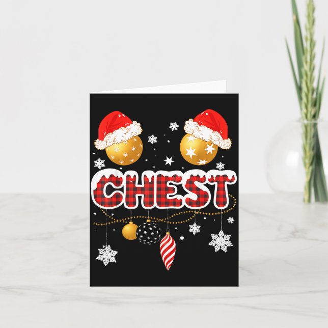 Cartão Chest Nuts Christmas Matching Couple Chestnuts  (Frente)