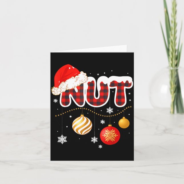 Cartão Chest Nuts Christmas Matching Couple Chestnuts  (Frente)
