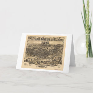 Cartão Chester, PA Panoramic Map - 1885