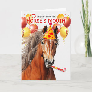 Cartão Chestnut Draft Horse Funny Birthday