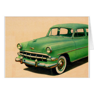 Cartão Chevy verde dos anos 50