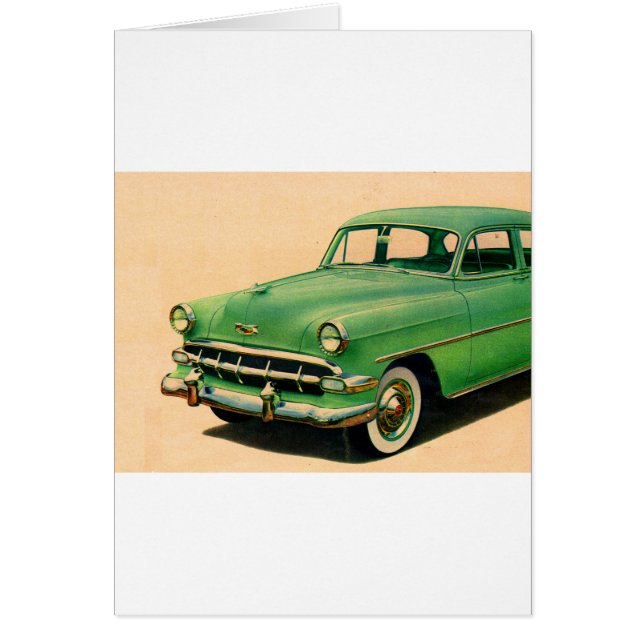 Cartão Chevy verde dos anos 50 (Frente)