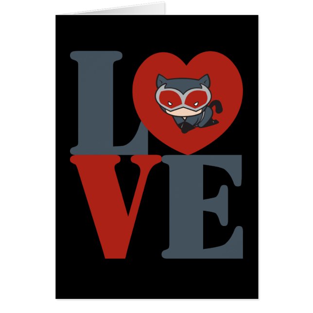 Cartão Chibi CatWomen LOVE (Frente)