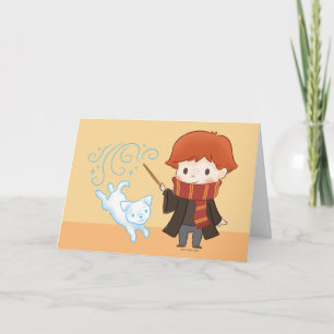 Cartão Chibi Ron Weasley Patronus