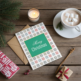 Cartão Chic Colorful Poinsettias Motif, Natal Elegante