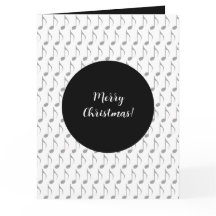 Chic Houndstooth Musical Notes Feliz Natal