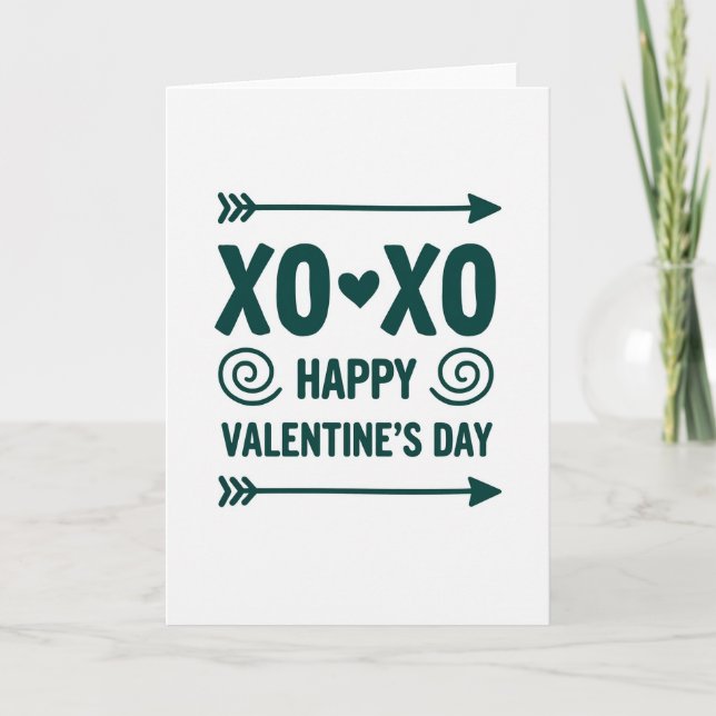 Cartão Chic Valentines Day Card (Frente)
