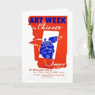 Cartão Chicago Art Week 1940 WPA