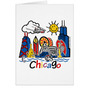 Cartão Chicago Kids Skyline