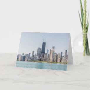 Cartão Chicago Skyline With Lake Michigan