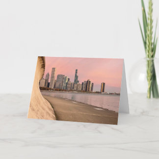 Cartão Chicago sunrise over Lake Michigan