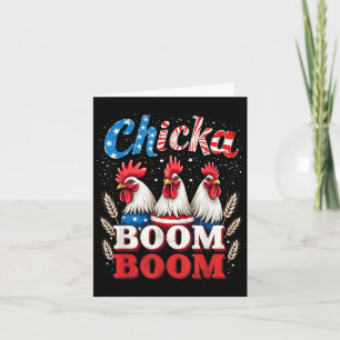 Cartão Chicka Boom Boom Engraçado Galho Patriótico 4º De 
