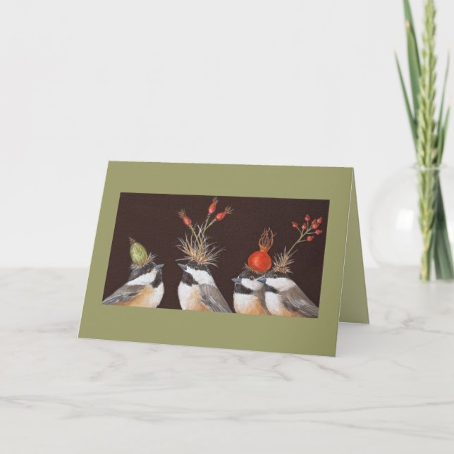 Cartão Chickadee (Frente)