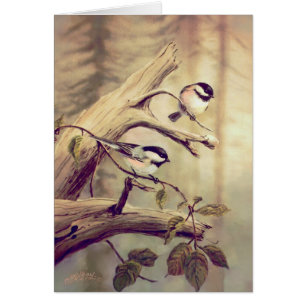 Cartão CHICKADEES por SHARON SHARPE